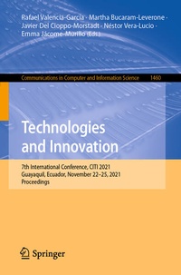 Enlarge image Cover: Technologies and Innovation - Springer