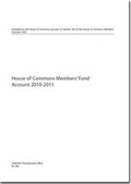 Cover: House of Commons Members' Fund account 2010-2011 - TSO