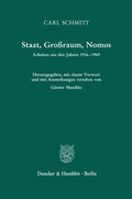 Cover: Staat, Gro&szlig;raum, Nomos. - Duncker & Humblot
