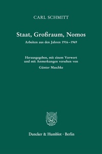 Abbildung von: Staat, Großraum, Nomos. - Duncker & Humblot