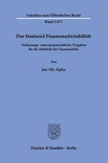 Bild: Das Staatsziel Finanzmarktstabilit&auml;t. - Duncker & Humblot