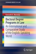 Cover: Doctoral Degree Programs in Law - Springer