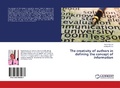 Cover: The creativity of authors in defining the concept of information - LAP Lambert Academic Publishing