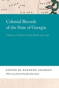 Cover: Colonial Records of the State of Georgia - University of Georgia Press