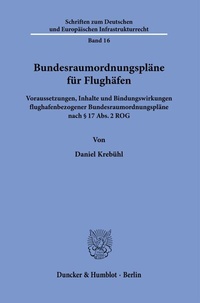 Abbildung von: Bundesraumordnungspläne für Flughäfen. - Duncker & Humblot