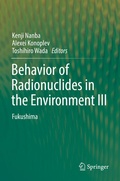 Cover: Behavior of Radionuclides in the Environment III - Springer