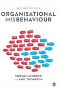 Cover: Organisational Misbehaviour - SAGE Publications Ltd