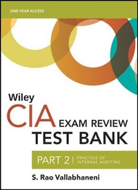 Abbildung von: Wiley CIA 2022 Part 2 Test Bank: Practice of Internal Auditing (1-year access) - Wiley