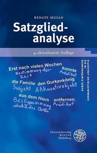 Enlarge image Cover: Satzgliedanalyse - Universitätsverlag Winter