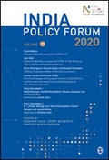 Cover: India Policy Forum 2020 - SAGE Publications India Pvt Ltd