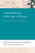Cover: Colonial Records of the State of Georgia - University of Georgia Press