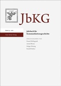 Cover: Jahrbuch f&uuml;r Kommunikationsgeschichte 23 (2021) - Franz Steiner Verlag