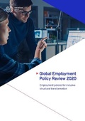 Cover: Global Employment Policy Review 2020 - International Labour Office