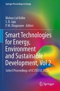 Enlarge image Cover: Smart Technologies for Energy, Environment and Sustainable Development, Vol 2 - Springer
