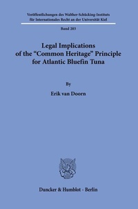 Abbildung von: Legal Implications of the "Common Heritage" Principle for Atlantic Bluefin Tuna. - Duncker & Humblot
