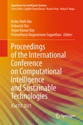 Cover: Proceedings of the International Conference on Computational Intelligence and Sustainable Technologies - Springer