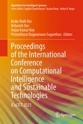 Cover: Proceedings of the International Conference on Computational Intelligence and Sustainable Technologies - Springer