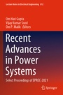 Cover: Recent Advances in Power Systems - Springer