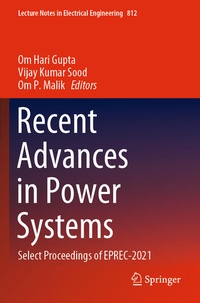 Enlarge image Cover: Recent Advances in Power Systems - Springer