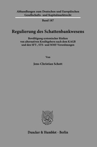 Abbildung von: Regulierung des Schattenbankwesens. - Duncker & Humblot