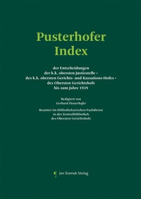 Abbildung von: Pusterhofer Index - Jan Sramek Verlag KG