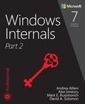 Cover: Windows Internals, Part 2 - Addison Wesley