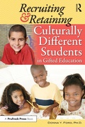 Cover: Recruiting and Retaining Culturally Different Students in Gifted Education - Routledge