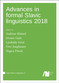 Cover: Advances in formal Slavic linguistics 2018 - Language Science Press