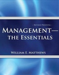 Cover: Management - The Essentials - Kendall/Hunt Publishing Co ,U.S.