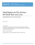 Cover: Final Report on City Services for Fiscal Year 2019-2020 - School of Government