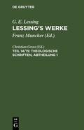 Cover: Theologische Schriften, Abtheilung 1 - De Gruyter