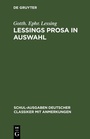 Cover: Lessings Prosa in Auswahl - De Gruyter
