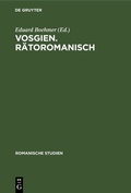 Cover: Vosgien. R&auml;toromanisch - De Gruyter