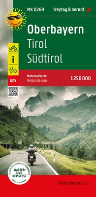 Abbildung von: Oberbayern, Motorradkarte 1:250.000, freytag & berndt - Freytag-Berndt und ARTARIA