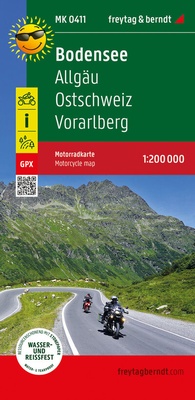 Abbildung von: Bodensee, Motorradkarte 1:200.000, freytag & berndt - Freytag-Berndt und ARTARIA