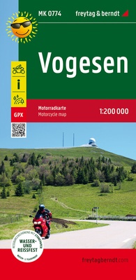 Abbildung von: Vogesen, Motorradkarte 1:200.000, freytag & berndt - Freytag-Berndt und ARTARIA