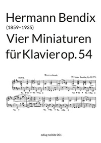 Abbildung von: Vier Miniaturen op. 54 - BoD - Books on Demand
