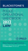 Bild: Blackstones Police Operational Handbook 2022 - Oxford University Press
