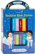 Cover: My Little Library: Bedtime Bible Stories (12 Board Books) - Little Grasshopper Books