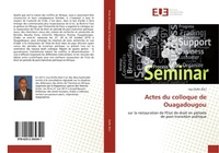 Abbildung von: Actes du colloque de Ouagadougou - Éditions universitaires européennes