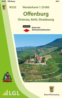 Abbildung von: W233 Wanderkarte 1:25 000 Offenburg - Landesamt für Geoinformation und Landentwicklung Baden-Württemberg (LGL)