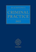 Bild: Blackstone's Criminal Practice 2022 - Oxford University Press