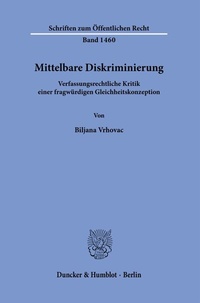 Abbildung von: Mittelbare Diskriminierung. - Duncker & Humblot