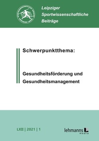Abbildung von: Leipziger Sportwissenschaftliche Beiträge - Lehmanns Media