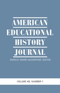Cover: American Educational History Journal - IAP - Information Age Publishing