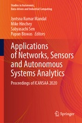 Cover: Applications of Networks, Sensors and Autonomous Systems Analytics - Springer