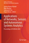 Cover: Applications of Networks, Sensors and Autonomous Systems Analytics - Springer
