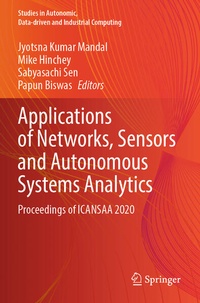 Enlarge image Cover: Applications of Networks, Sensors and Autonomous Systems Analytics - Springer