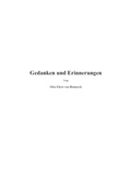 Cover: Gedanken und Erinnerungen - epubli