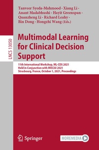 Enlarge image Cover: Multimodal Learning for Clinical Decision Support - Springer
